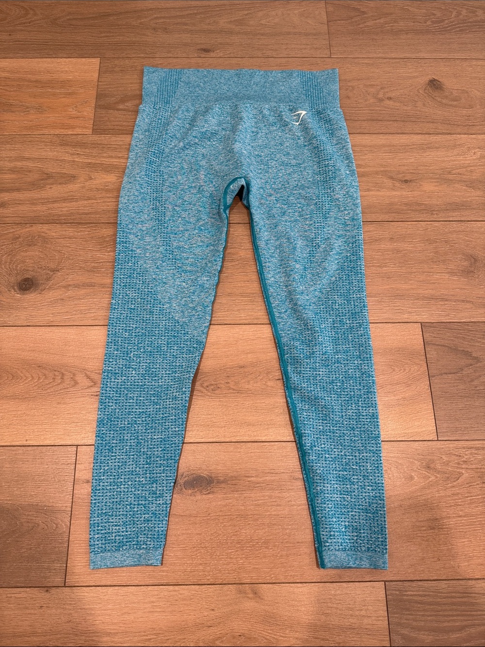 GYMSHARK Blue Marl‎ Vital Seamless Gym Workout Active Yoga Leggings Size XXL